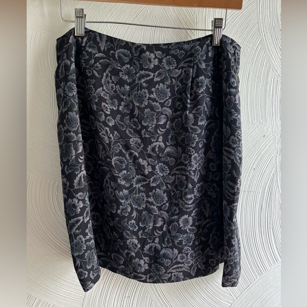 Vintage 90’s 💯% PURE SILK  Floral Jacquard JONES OF NEW YORK Lined mini sz 14